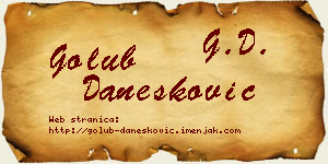 Golub Danesković vizit kartica